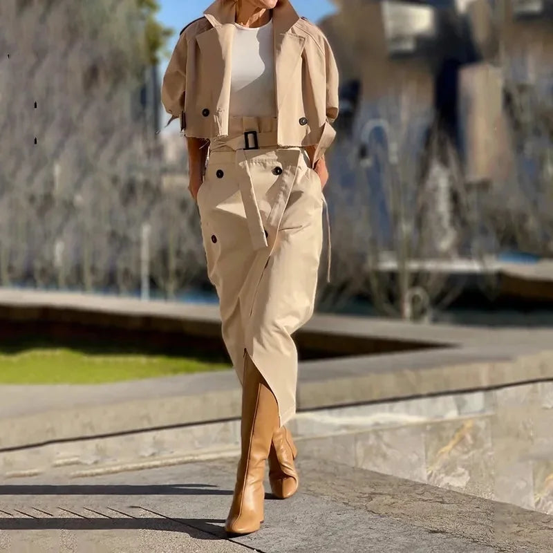 Buttoned Belted Jumpsuit