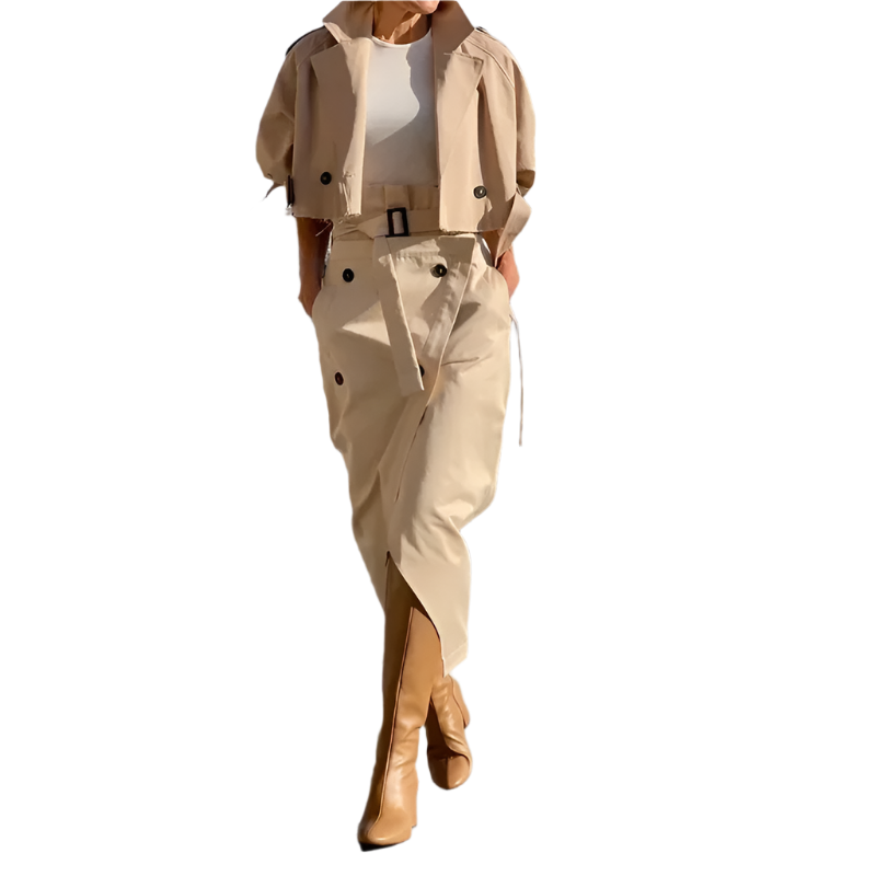 Buttoned Belted Jumpsuit