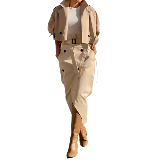 Buttoned Belted Jumpsuit