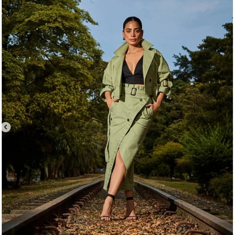 Buttoned Belted Jumpsuit